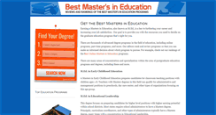 Desktop Screenshot of bestmastersineducation.com