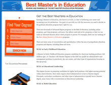 Tablet Screenshot of bestmastersineducation.com